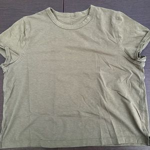 Classic Fit Cotton Blend T-Shirt - Llululemon - Artifact - size 12
